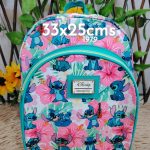 mochila stitch tela con plaquita