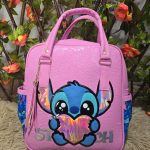cartera mochila doble asa Stitch corazón