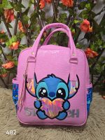 cartera mochila doble asa Stitch corazón