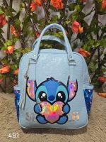cartera mochila doble asa Stitch corazón - Imagen 4