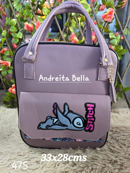 cartera mochila Stitch cuadrada