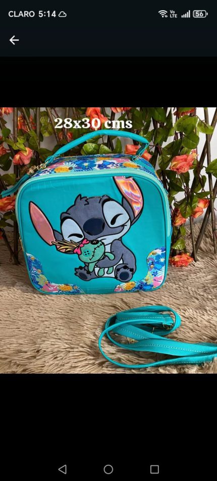 mochila cartera Stitch con trapos
