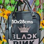 cartera mochila black pink