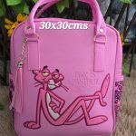 cartera mochila doble asa pantera rosa 3d.