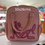 cartera mochila doble asa pantera rosa